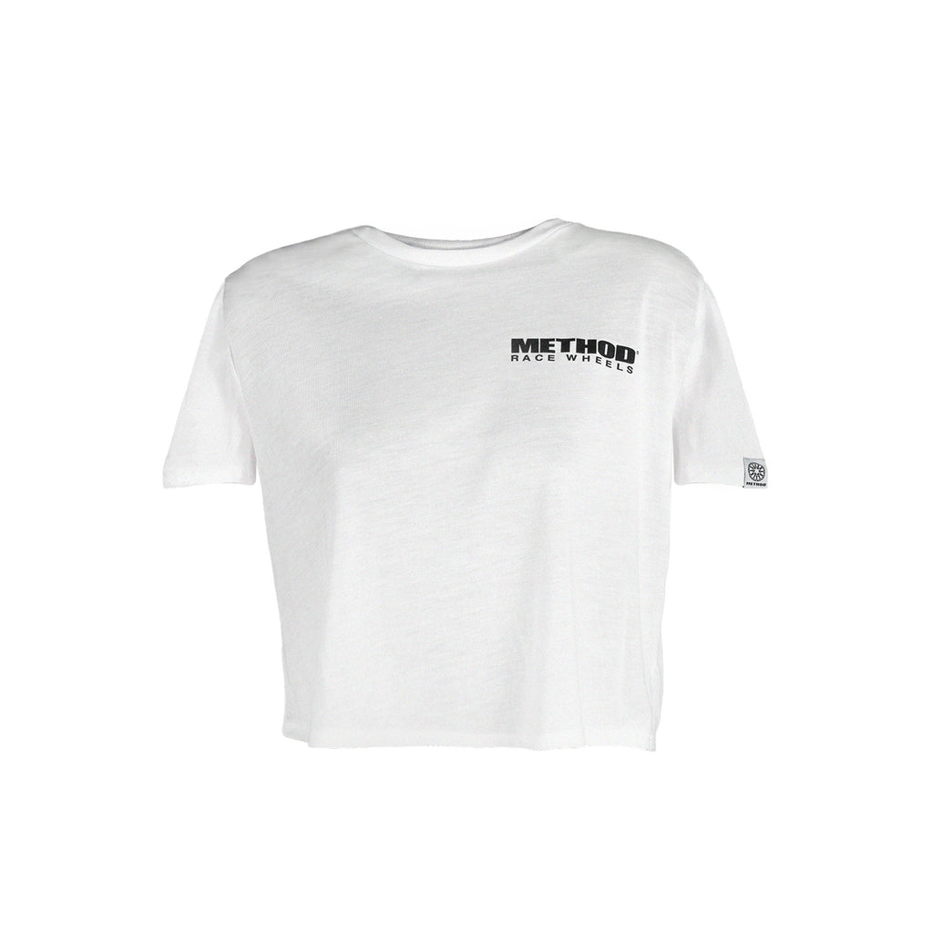 Method Endless Summer Ladies Crop Top Tee | White – ap-t9008
