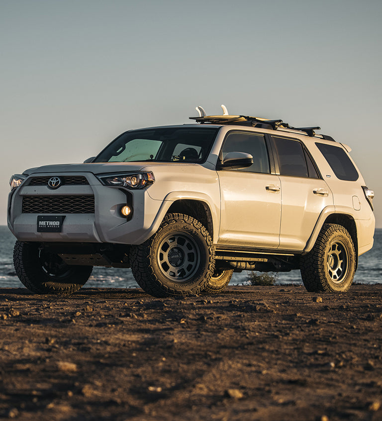 Toyota 4runner offroad on Method Race Wheels 705 Bead Grip wheels.