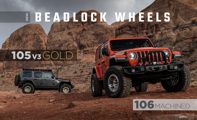 Gold 105 V3 and Machined 106 Beadlock Wheels