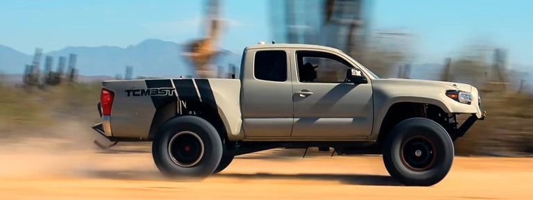 Launching an LS2 V8 Toyota Tacoma Into The Air