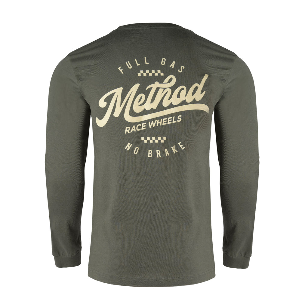 Method Classic Script Long Sleeve Tee | Military Green – AP-T8208 ...