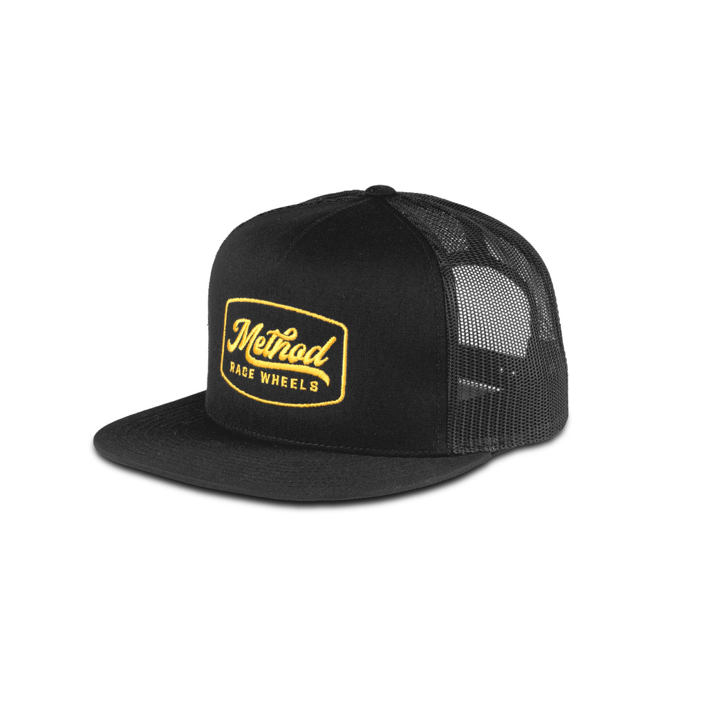 Method Script Badge Flatbill Trucker Hat | Snapback | Black – AP-H0070 ...