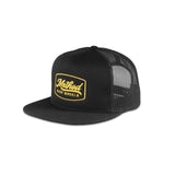 Method Script Badge Flatbill Trucker Hat | Snapback | Black