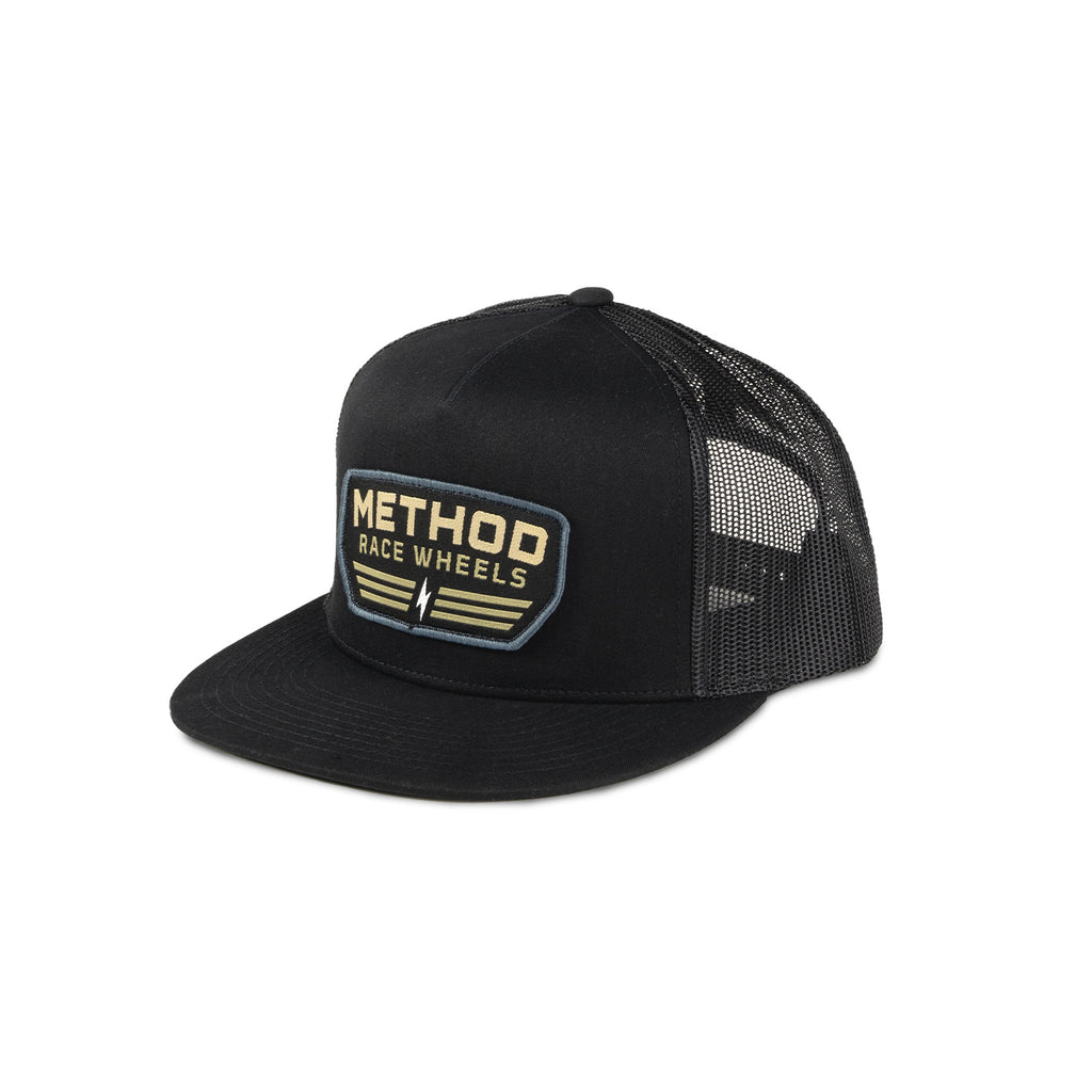 Method Flight Badge Flatbill Trucker Hat | Snapback | Black – ap-h0073 ...