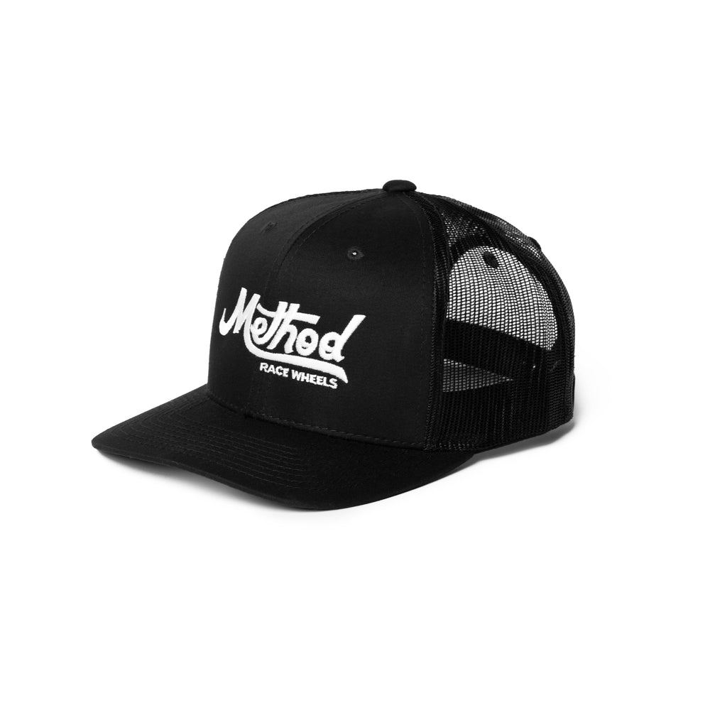 Method Old Skool Script CB Trucker Hat | Snapback | Black