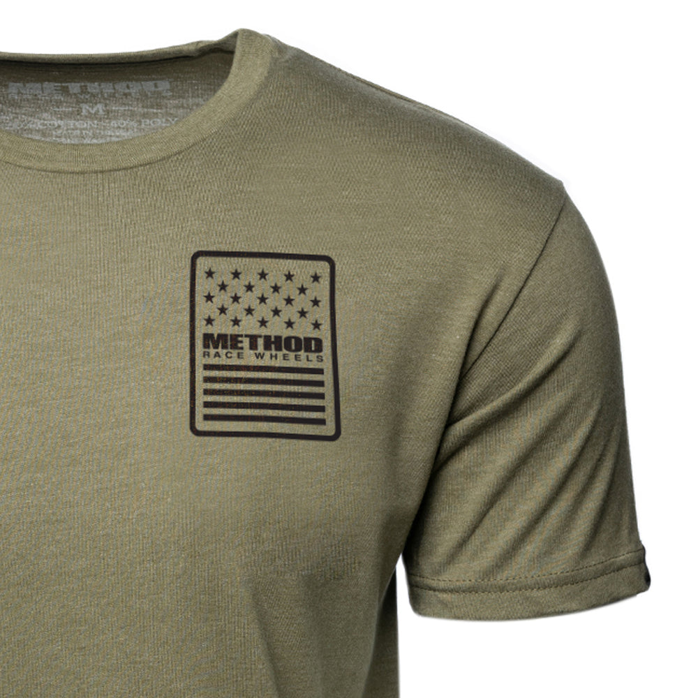 Method Stars & Bars Tee | Military Green