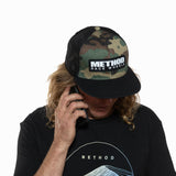Method Camo Brand Trucker Hat | Snapback | Camo - Black