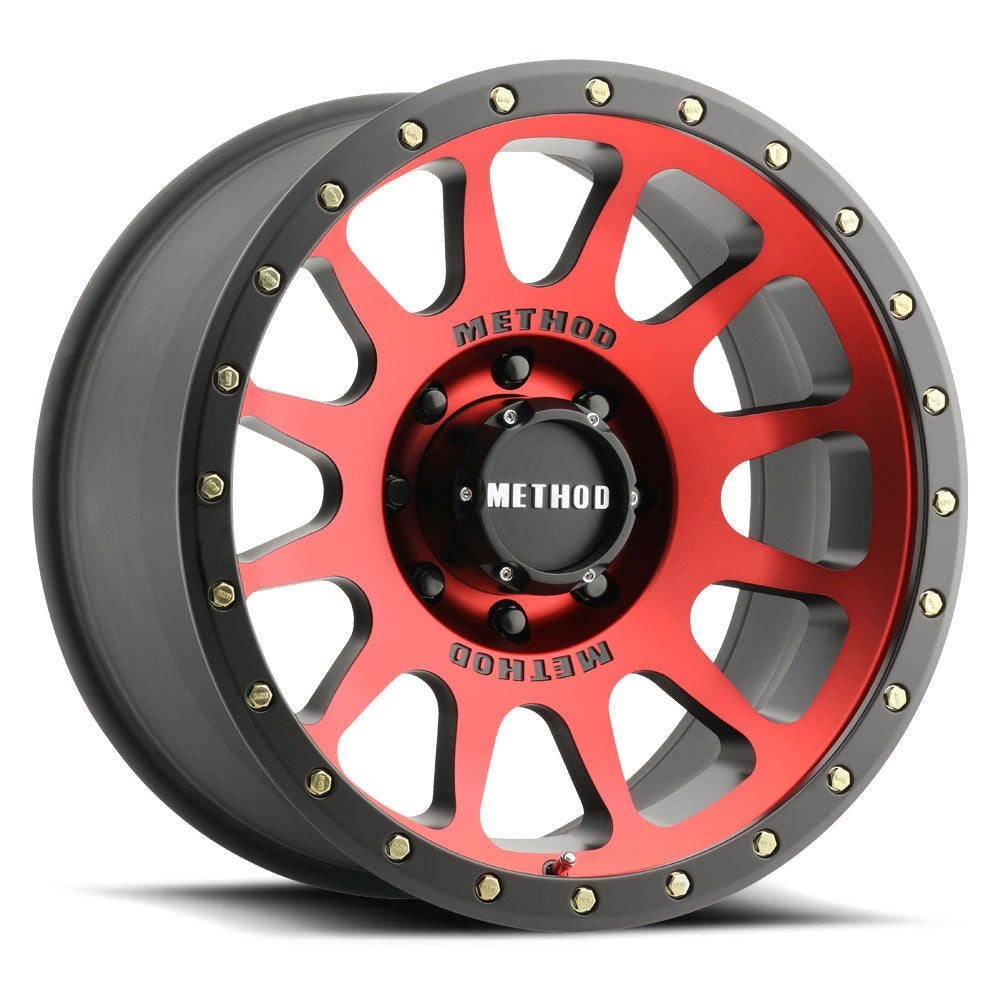 305 | NV | Red - Matte Black Lip – ZMR30578560200 – Method Race Wheels